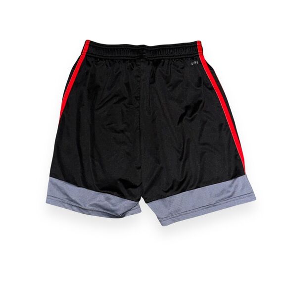 Adidas Vintage Rare Silky Soccer Shorts Sports Black Red Medium - Picture 12 of 12